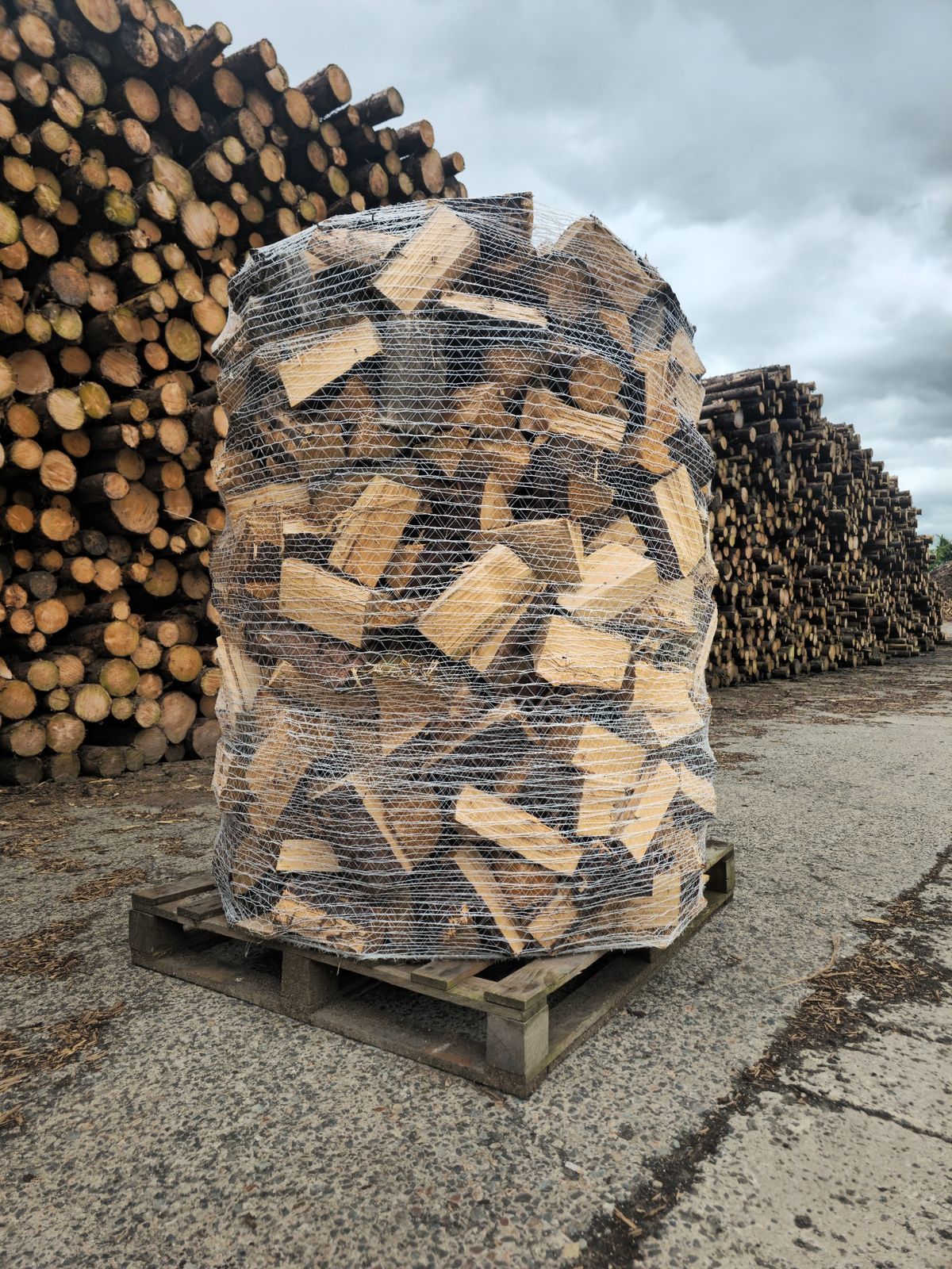 Pallet of firewood at A&R Taggart Sawmills